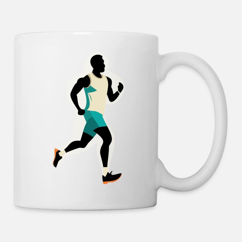 Laufender Mann - Tasse - Weiß