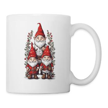 Nordische Gnome Weihnachtszauber mit Elfen Zwergen - Tasse - Weiß - Rechts