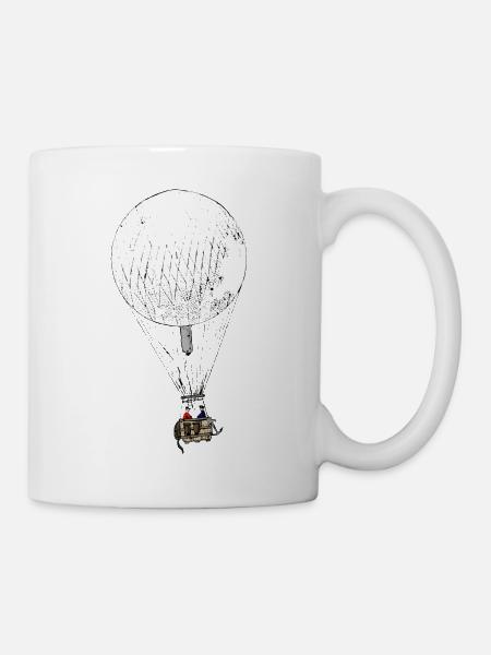 Heißluftballon - Tasse - Weiß
