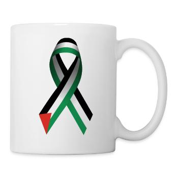 Friedenszeichen Palästina - Tasse - Weiß - Rechts