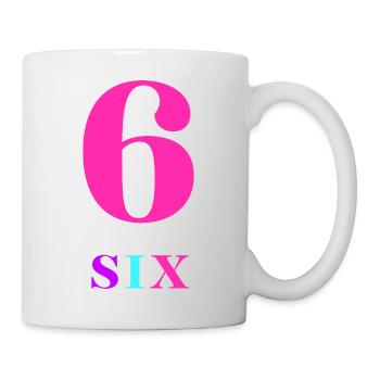 Sechs-6-jähriges Jubiläum - Tasse - Weiß - Rechts