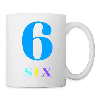 Sechs-6-jähriges Jubiläum - Tasse - Weiß - Rechts