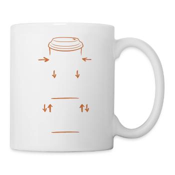 Je cours sur le café et le sarcasme Dicton sarcastique - Mug blanc - blanc - Droite