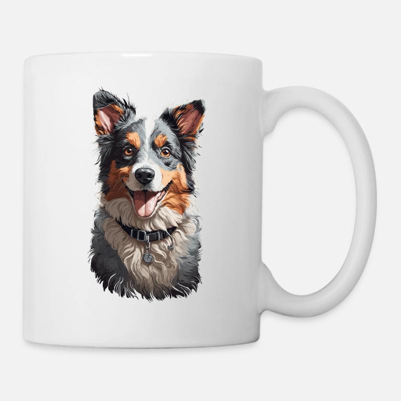 Liebevoller Australian Shepherd Hunde Design - Tasse - Weiß