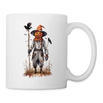 Halloween épouvantail citrouille Gobelincore esthétique - Mug blanc - blanc - Droite