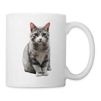 Chat domestique, chaton, chat, chat siamois, propriétaire de chat - Mug blanc - blanc - Droite