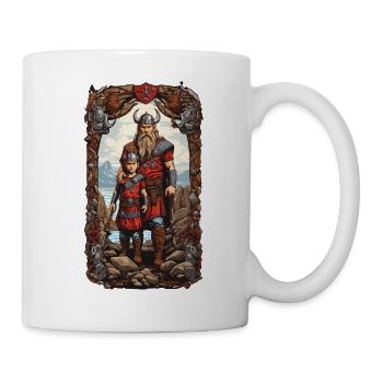 Proud Viking Dad & Son Father's Day Gift - Mug - white - Right