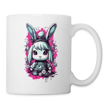 Goth Bunny Kawaii Pastel Gothic Design - Tasse - Weiß - Rechts