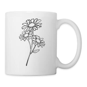 Gänseblümchen / Daisy - Tasse - Weiß - Rechts