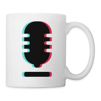 Mikrofon Logo - Tasse - Weiß - Rechts