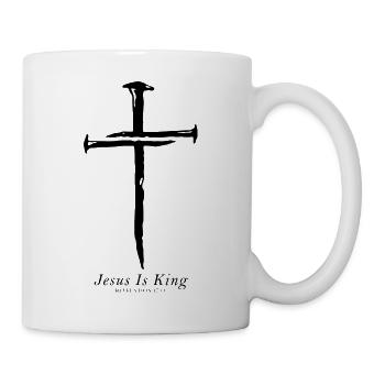 Jésus Croix Trois Clous Chrétien Vintage 1 Croix - Mug blanc - blanc - Droite