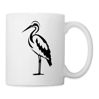 Simple petite cigogne - Mug blanc - blanc - Droite