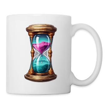Hourglass / Timepiece / Antique /Grains of Sand / Drain - Mug - white - Right
