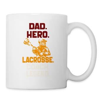 Dad Hero Lacrosse Coach Legend Sports Dad Vintage - Mug - white - Right