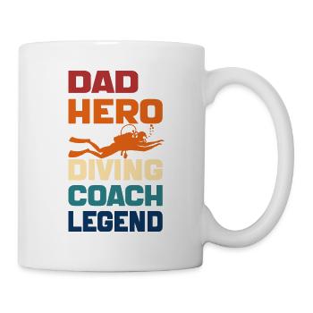 Dad Hero Diving Coach Legend Funny Diving Dad 2024 - Mug blanc - blanc - Droite