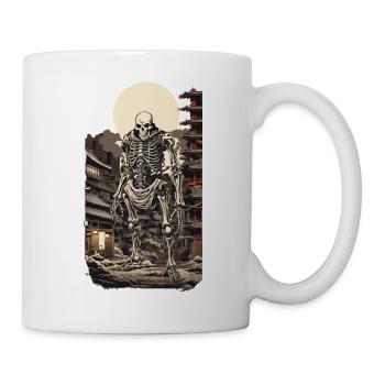Dystopian Yokai Skeleton Ukiyo-E Manga Style - Mug - white - Right