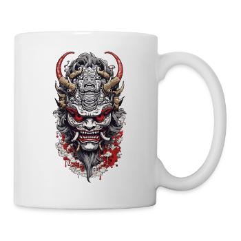 Kabuki Oni Masken Japan Manga Anime Design - Tasse - Weiß - Rechts