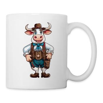 Lederhosen / Animal / Traditional costume / Tradition / Cow - Mug - white - Right