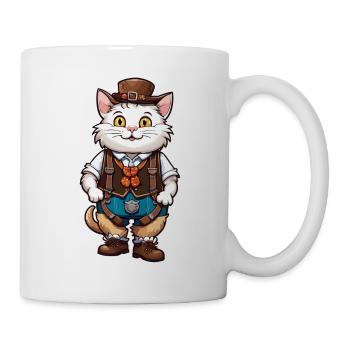 Lederhosen / Animal / Traditional costume / Tradition / Cat - Mug - white - Right
