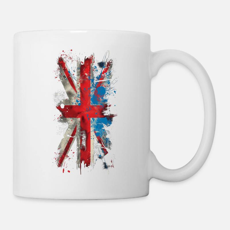 Grunge Union Jack - Mug - white
