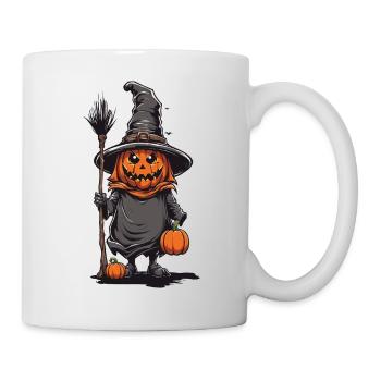 Hexe Kürbis Geist Halloween Magie Design - Tasse - Weiß - Rechts