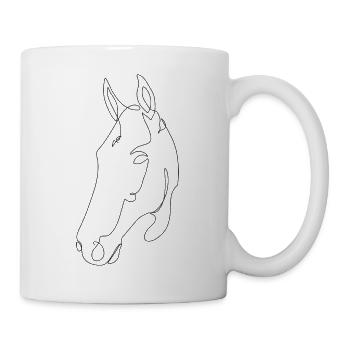 Pferdekopf Deluna - Tasse - Weiß - Rechts