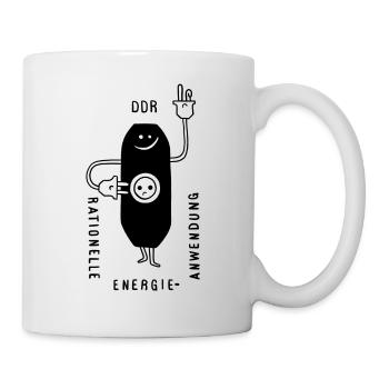 DDR Energie schwarz - Tasse - Weiß - Rechts