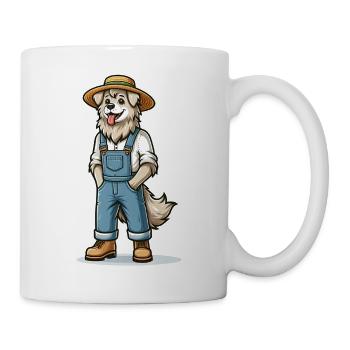 Cute Dog Farmer - Tasse - Weiß - Rechts