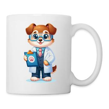 Cute Dog Scientist - Mug - white - Right