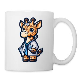Cute Giraffe Doctor - Mug - white - Right