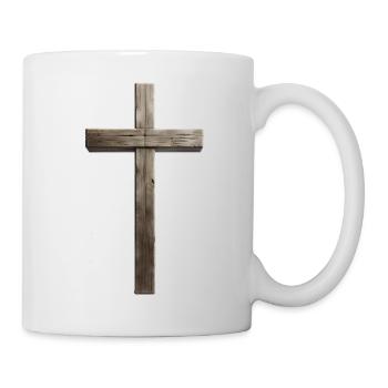 Wooden cross - Mug - white - Right