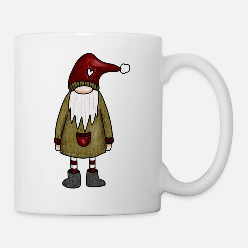 Wichtel, Weihnachtswichtel, Knom - Tasse - Weiß