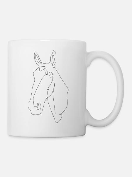 Pferdekopf Kurt - Tasse - Weiß