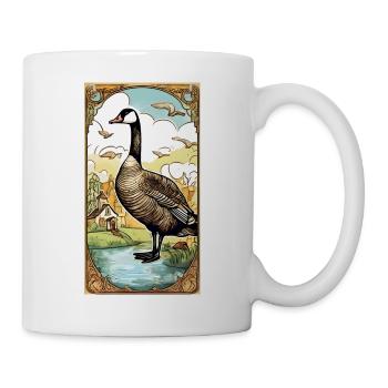 Gans aus Zeichentrickfilm - Tasse - Weiß - Rechts