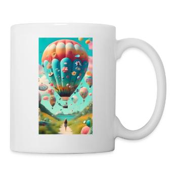 Ballon-Ballon - Tasse - Weiß - Rechts