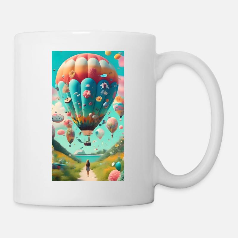 Ballon-Ballon - Tasse - Weiß