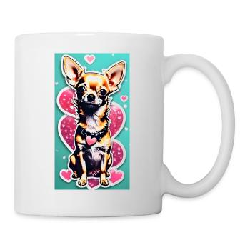 Chien chihuahua - Mug blanc - blanc - Droite