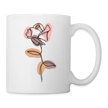 VINTAGE MINIMALISTISCHE ROSE - Tasse - Weiß - Rechts
