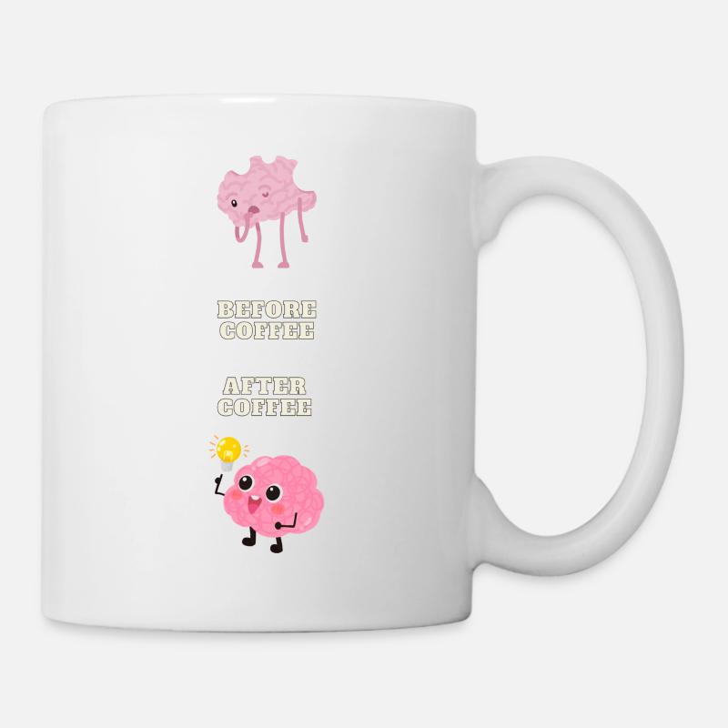 La cervelle et le café - Mug blanc - blanc