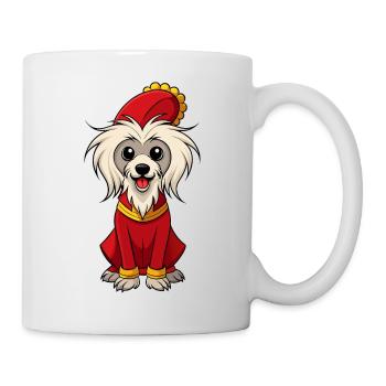 Chinois excentrique à crête dans une tenue ludique - Mug blanc - blanc - Droite
