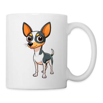 Vigilant Rat Terrier Art - Mug - white - Right