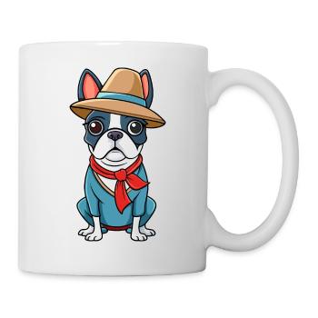 Boston Terrier Fotoshooting - Tasse - Weiß - Rechts