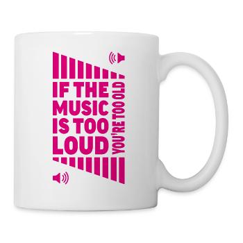 volume de musique fort ? Vous êtes vieux ! - Mug blanc - blanc - Droite