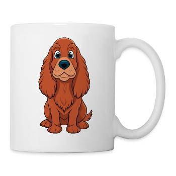 Art de chien d’épagneul Sussex détendu - Mug blanc - blanc - Droite