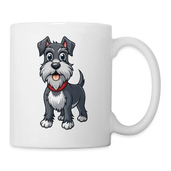 Anmutiges Standard-Schnauzer-Kunstdesign - Tasse - Weiß - Rechts