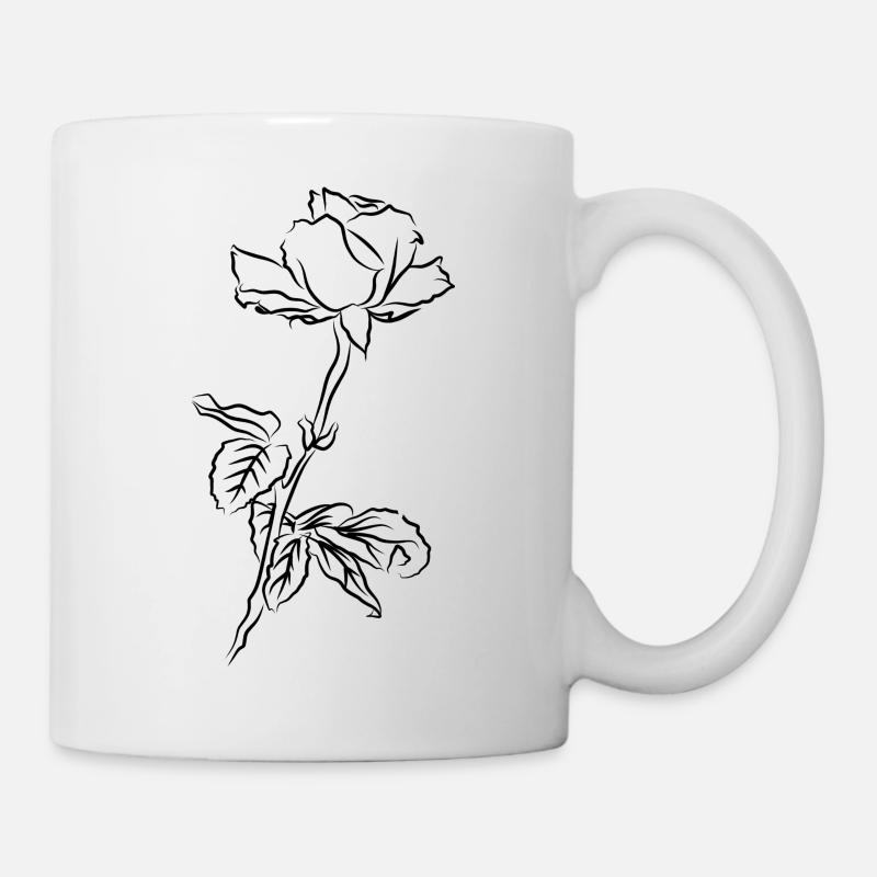 Rose - Tasse - Weiß