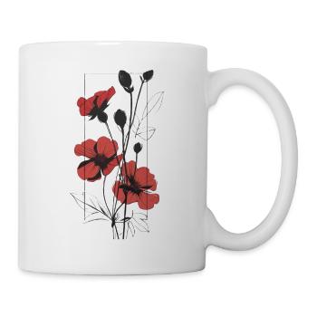 Fleurs élégantes - Mug blanc - blanc - Droite