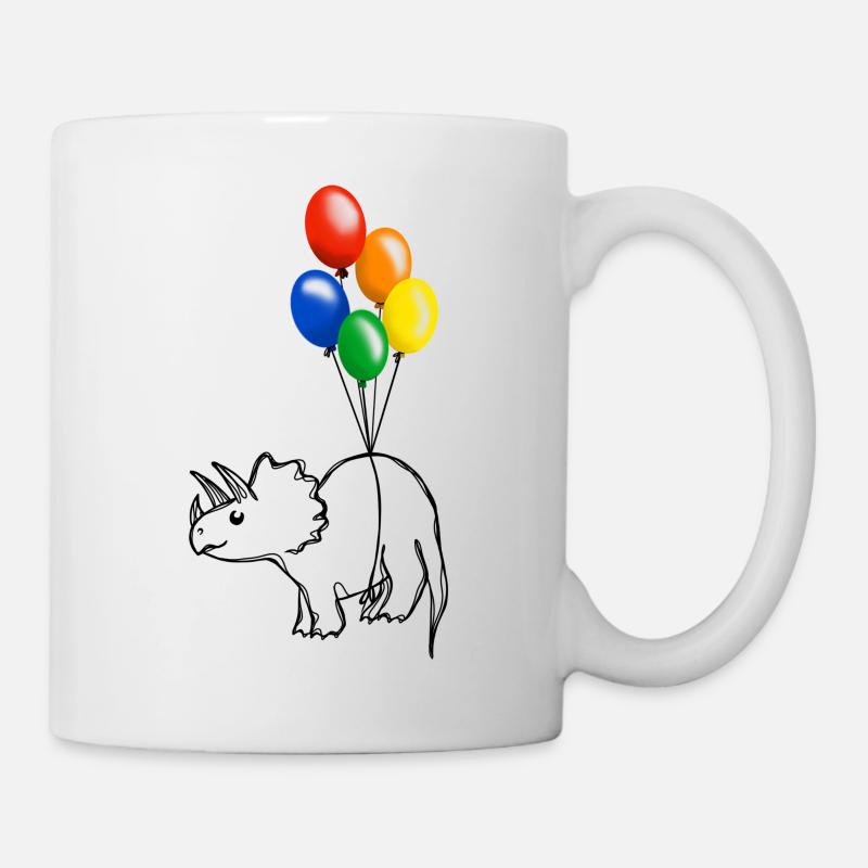 Pridosaure Dinosaure Arc-en-ciel - Mug blanc - blanc