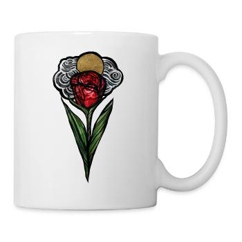 Rose - Tasse - Weiß - Rechts