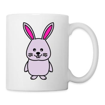 hase comic - Tasse - Weiß - Rechts